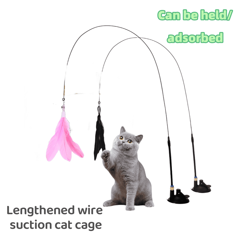 Cat Toy Bite Resistant Cat Ticker Cat Ticker Stick With Bell Long Rod Suckers