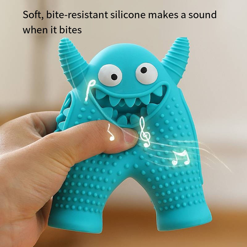 Dog teeth-resistant toy Cute little monster with a voice