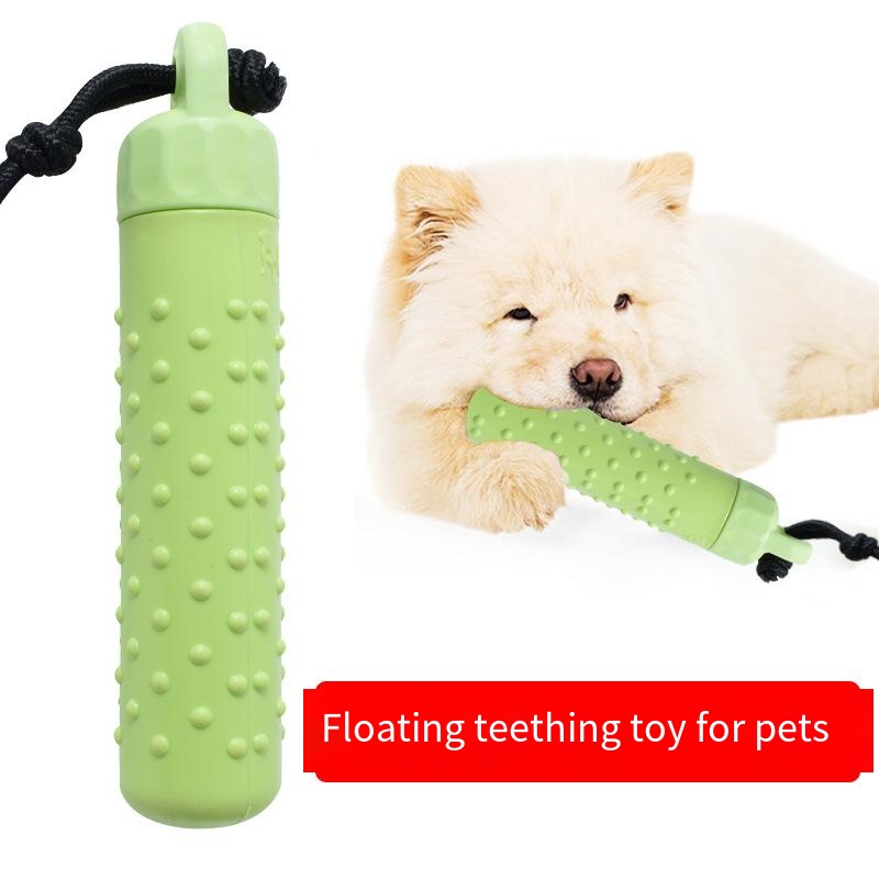 Floating dog bite teeth cleaning training toy