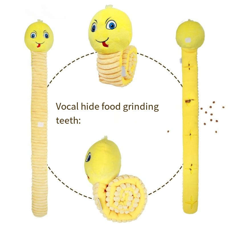 Pet vocalization toys Dog teeth grinding training hidden food toys snake